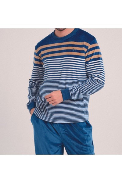 DA25W311 DON ALGODON PIJAMA HOMBRE RAYAS
