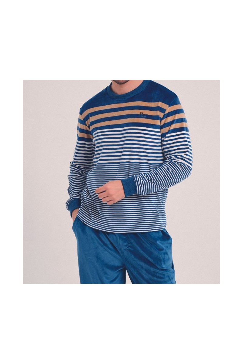 DA25W311 DON ALGODON PIJAMA HOMBRE RAYAS
