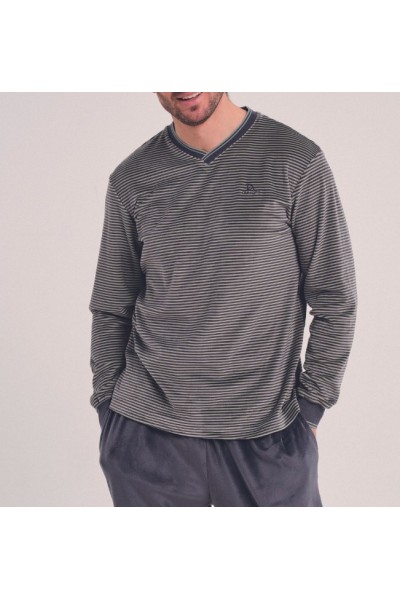DA25W308 DON ALGODON PIJAMA HOMBRE RAYAS