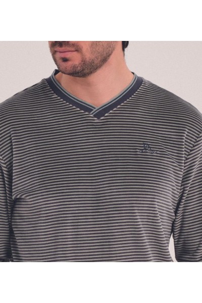 DA25W308 DON ALGODON PIJAMA HOMBRE RAYAS