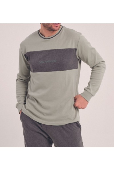 DA25W301 DON ALGODON PIJAMA HOMBRE BANDA ANCHA