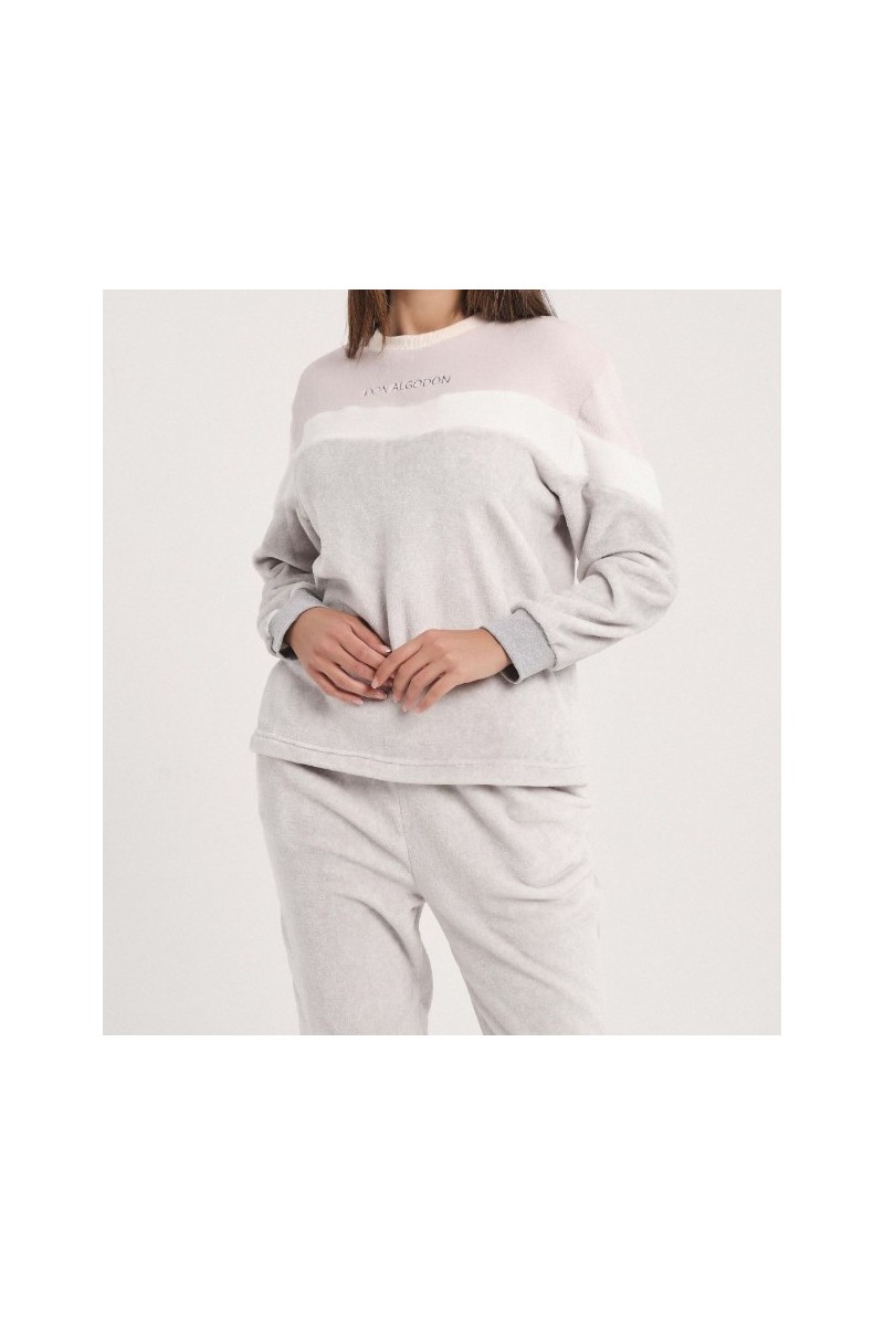 DA25W419 DON ALGODON PIJAMA MUJER COMBINADO LOGO