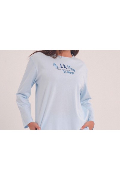 DA25W403 DON ALGODON PIJAMA MUJER LOGO CUADROS