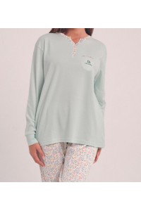 DA25W401 DON ALGODON PIJAMA MUJER LOGO FLORAL