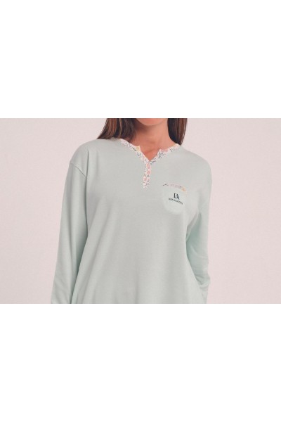 DA25W401 DON ALGODON PIJAMA MUJER LOGO FLORAL