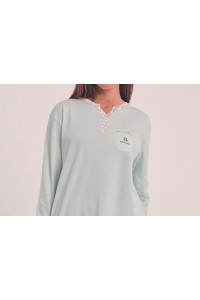 DA25W401 DON ALGODON PIJAMA MUJER LOGO FLORAL