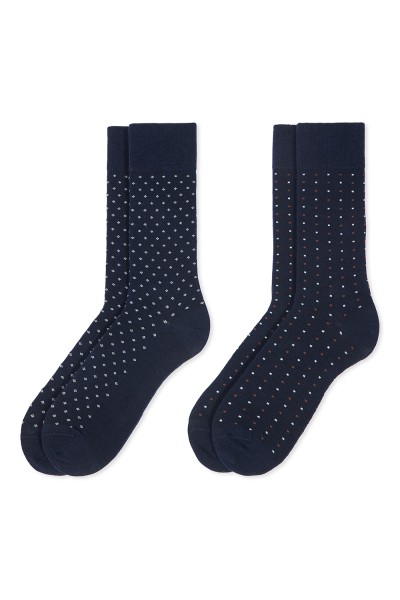 0214000 SOXLAND PACK-2 CALCETIN HOMBRE ESPIGA PUNTITOS