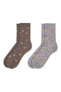 0214026 SOXLAND PACK-2 CALCETIN MUJER FLORES