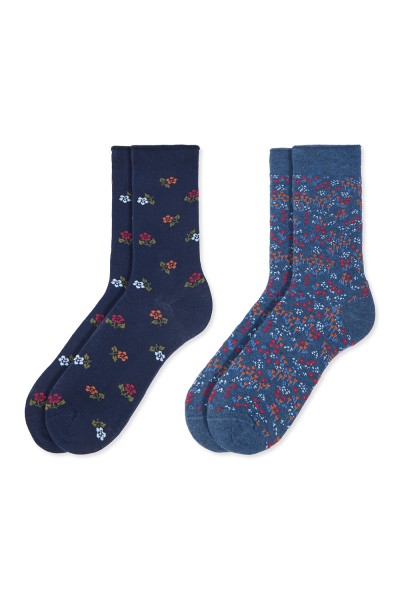 0214026 SOXLAND PACK-2 CALCETIN MUJER FLORES