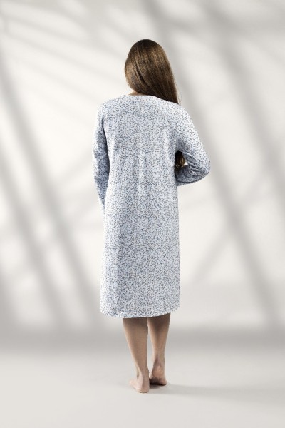 6573 LIN M-2XL CAMISON MANGA LARGA JARETAS ESTAMPADO