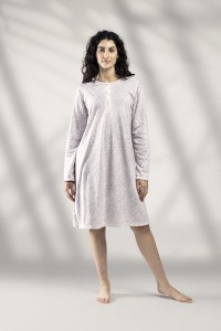 6567 LIN M-2XL CAMISON MANGA LARGA FLORECITAS