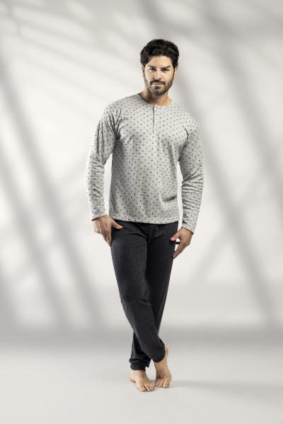6550 LIN M-2XL PIJAMA HOMBRE CUADRITOS