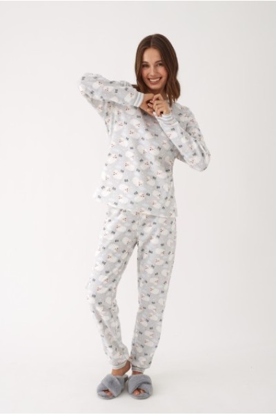 N20003 PROMISE PIJAMA MUJER 3 PIEZAS OVEJITAS