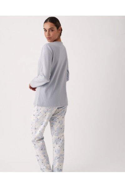 N20023 PROMISE PIJAMA MUJER 3 PIEZAS FLORAL ENCAJE