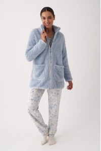 N20023 PROMISE PIJAMA MUJER 3 PIEZAS FLORAL ENCAJE