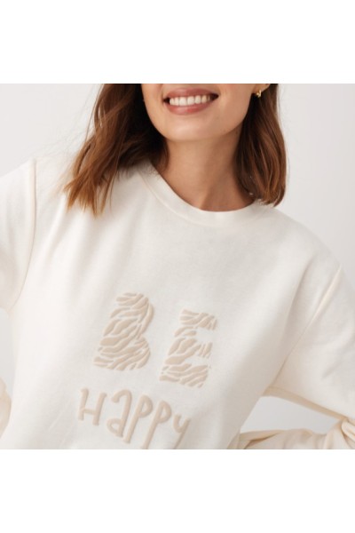 N20053 PROMISE PIJAMA MUJER 3 PIEZAS BE HAPPY