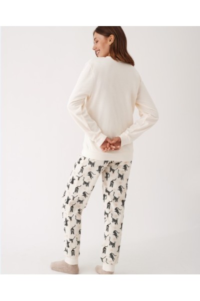 N20053 PROMISE PIJAMA MUJER 3 PIEZAS BE HAPPY