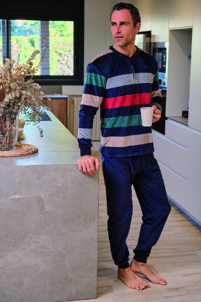 255615 MUSLHER PIJAMA HOMBRE SPANDEX RAYAS