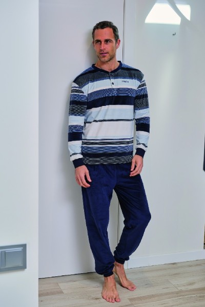 255612 MUSLHER PIJAMA HOMBRE SPANDEX RAYAS