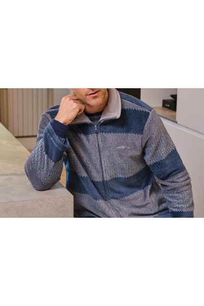 259606CR MUSLHER CHAQUETA HOMBRE ESPIGA RAYAS