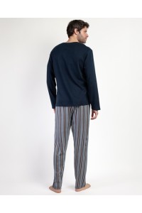 63180 ANTONIO MIRO PIJAMA HOMBRE RAYAS ESPIGAS