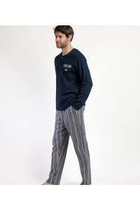 63180 ANTONIO MIRO PIJAMA HOMBRE RAYAS ESPIGAS