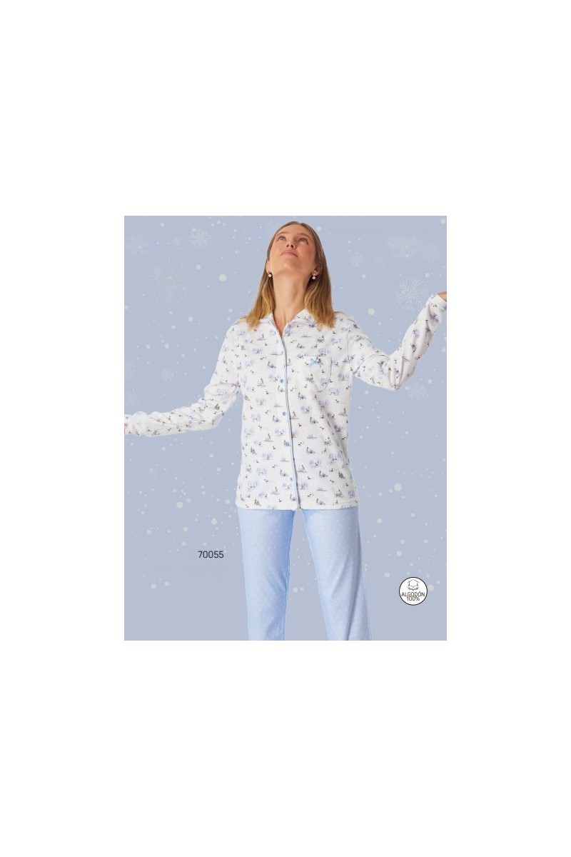 70055 LENISS PIJAMA MUJER ABIERTO MOTIVOS INVIERNO 70055 LENISS PIJAMA MUJER ABIERTO MOTIVOS INVIERNO