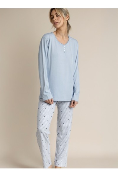 63610 ADMAS PIJAMA MUJER RAYAS ESTRELLAS