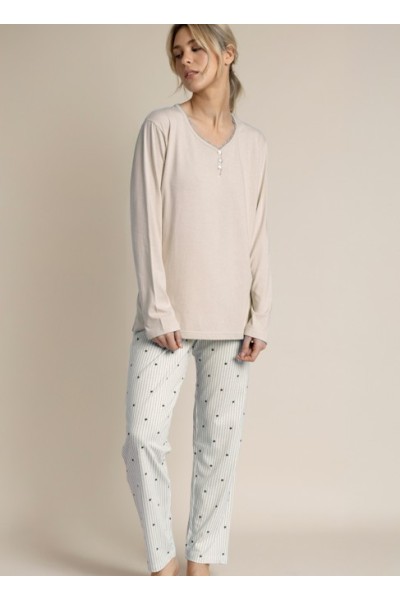 63610 ADMAS PIJAMA MUJER RAYAS ESTRELLAS