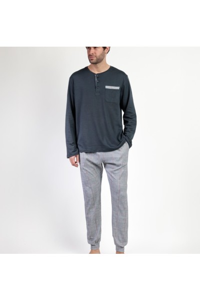 63755 ADMAS PIJAMA HOMBRE CUADRO GALES