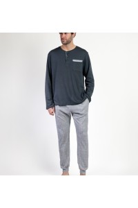 63755 ADMAS PIJAMA HOMBRE CUADRO GALES