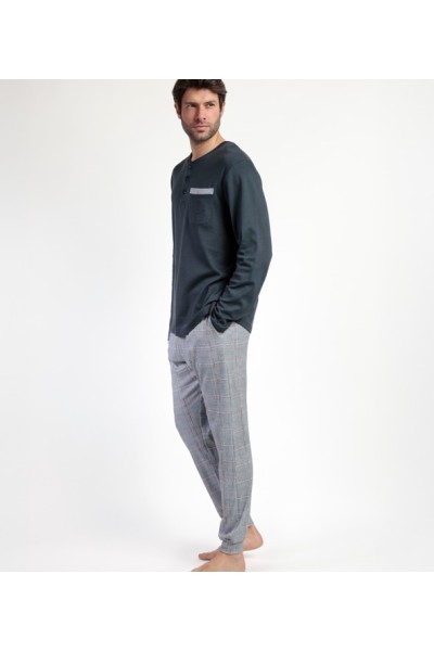 63755 ADMAS PIJAMA HOMBRE CUADRO GALES
