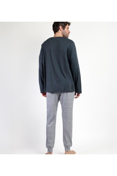 63755 ADMAS PIJAMA HOMBRE CUADRO GALES