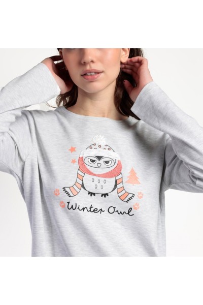 63592 ADMAS PIJAMA MUJER WINTER OWL