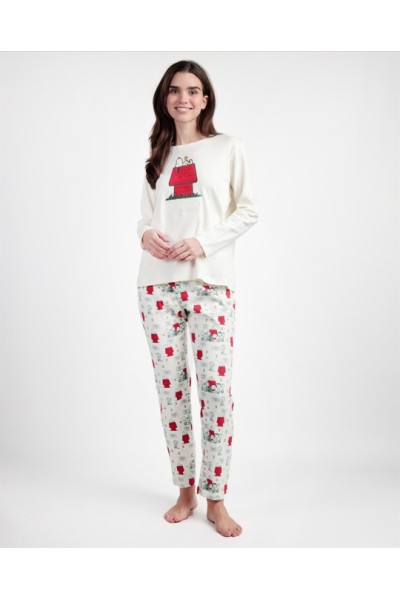 63241 SNOOPY PIJAMA MUJER BORDADO SNOOPY