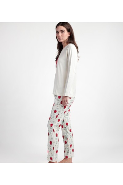 63241 SNOOPY PIJAMA MUJER BORDADO SNOOPY
