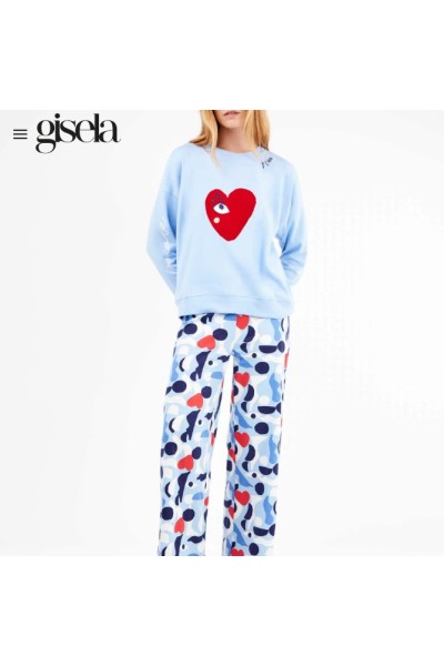 2 20326S GISELA PIJAMA MUJER CORAZON