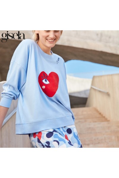 2 20326S GISELA PIJAMA MUJER CORAZON