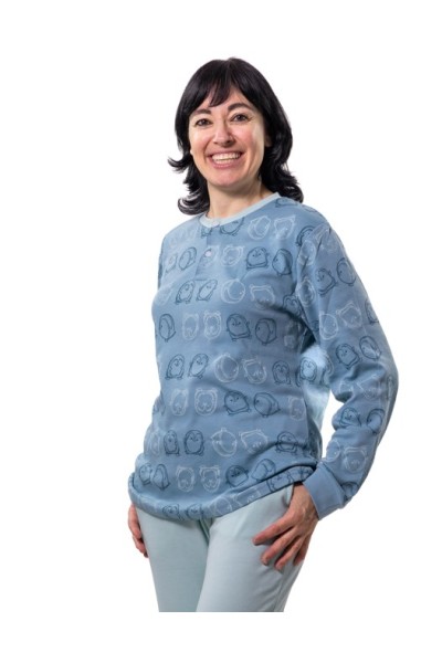 KN-25521TE IV25 KNT 3XL-4XL PIJAMA MUJER LECHUZAS