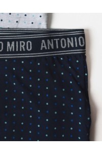 48648P ANTONIO MIRO PACK-2 BOXER HOMBRE PUNTOS