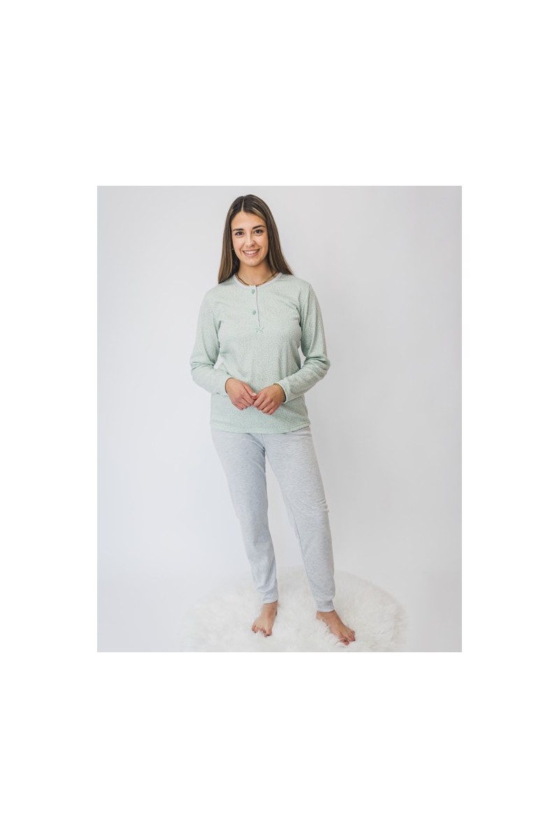 5103 ENTREDOS PIJAMA MUJER FLORAL SUAVE