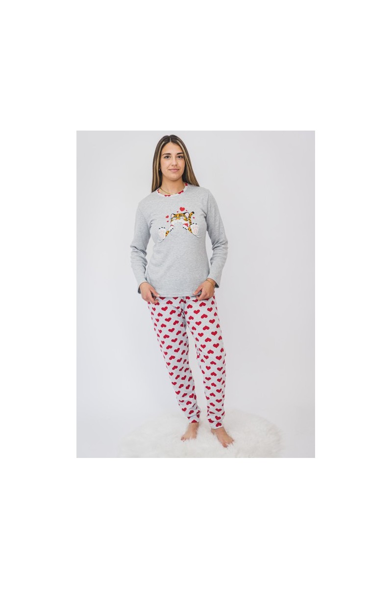 5099 ENTREDOS PIJAMA MUJER TIGRE CORAZONES 5099 ENTREDOS PIJAMA MUJER TIGRE CORAZONES