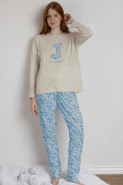 63654 ADMAS PIJAMA MUJER JOTA FLORAL