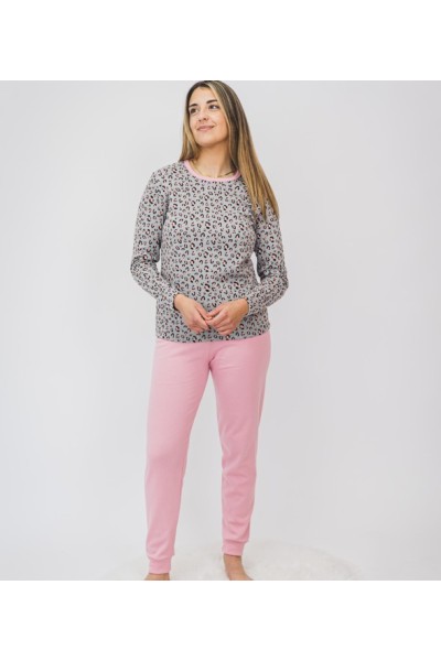 5086 ENTREDOS PIJAMA MUJER ANIMAL PRINT