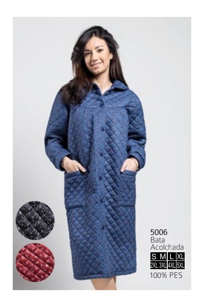 5006 LIN S-5XL BATA MUJER MUSETA ACOLCHADA ESTAMPADA
