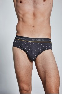 PS719 DON ALGODON PACK-2 SLIP HOMBRE FANTASIA GOMA VISTA