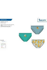 YE80044.E00 REY LEON PACK-3 SLIP NIÑO ALGODON