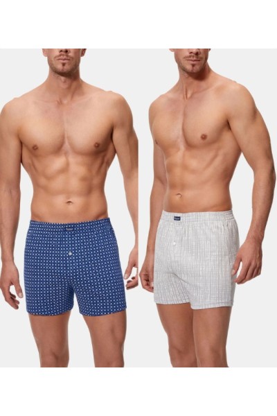 A0100 ABANDERADO PACK-2 BOXER HOMBRE ABIERTO ALGODON ESTAMPADO