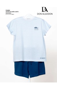 DA25202 DON ALGODON PIJAMA NIÑO RAYAS