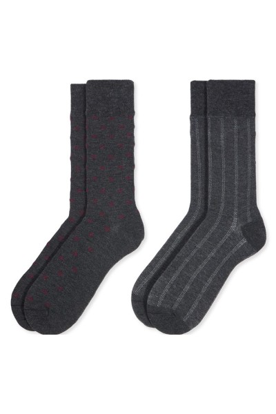 0214010 SOXLAND PACK-2 CALCETIN HOMBRE RAYAS GEOMETRICOS